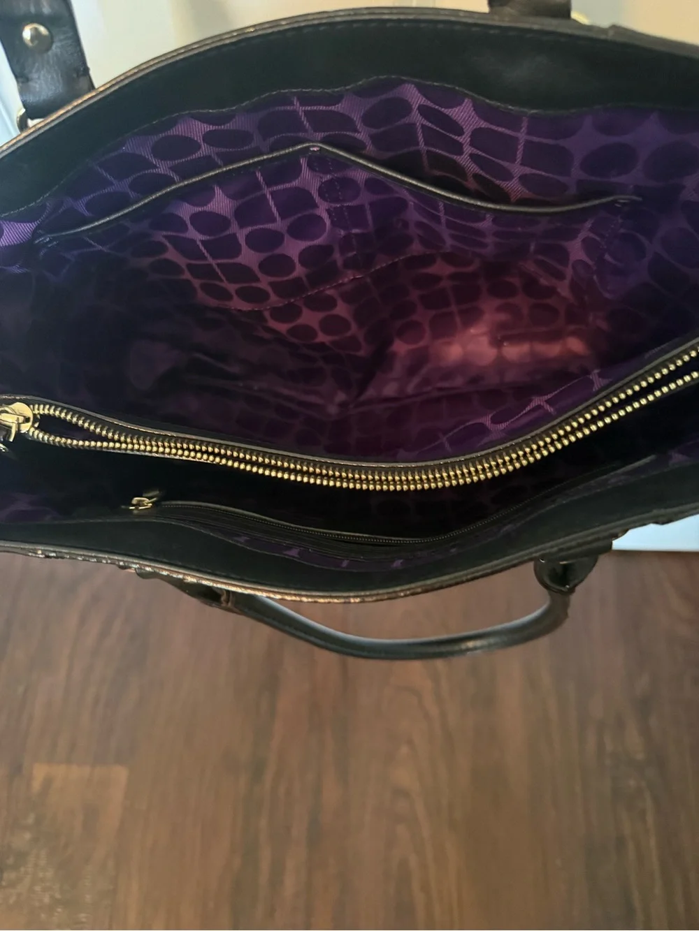 Kate Spade Black Quilted Leather Shoulder Tote with Gold Hardware. Gently used.